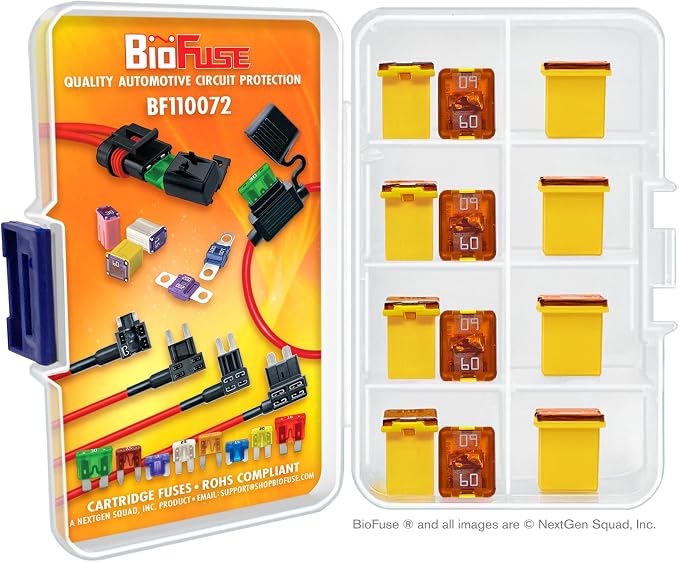 60A Low Profile JCASE 12-Piece Cartridge Fuse Assortment. Fits Most: Nissan - Image 3