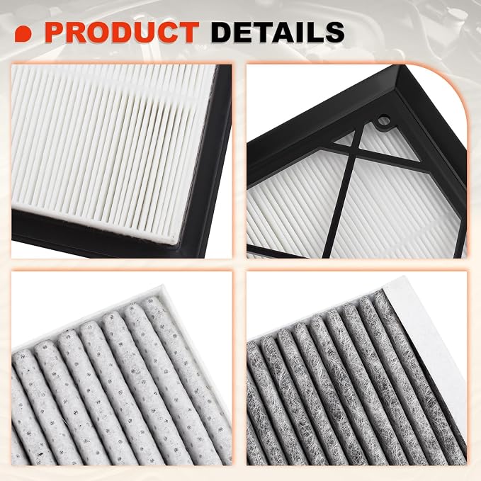 6-Pack HEPA Air Intake Filter & Upgrade Activated Carbon Cabin Air Filter Kit - Image 7