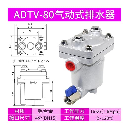 Air Compressor PA Drainer AD402-04 Zero air Consumption SA6D Drain Valve - Image 2