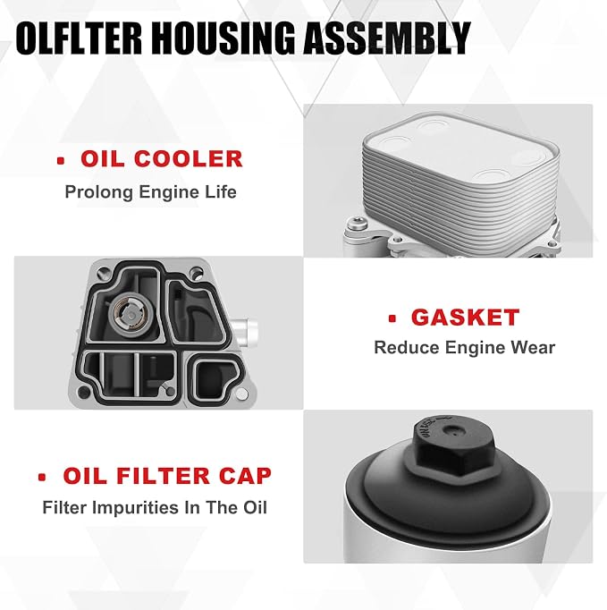 Upgraded Aluminum Oil Filter Housing Assembly Fit - Image 4