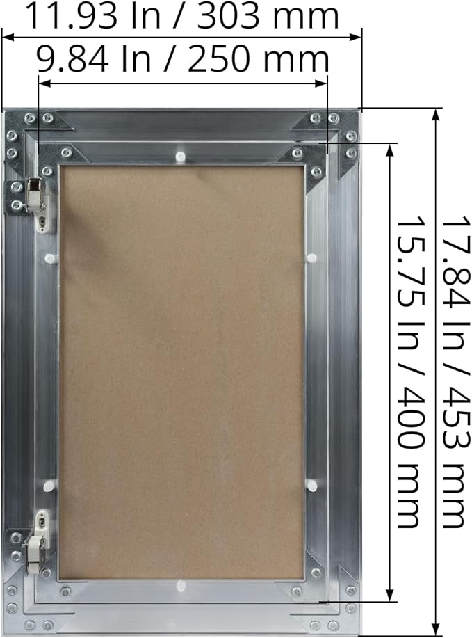 10" x 16" Inch Aluminum Drywall Access Panel - Service Shaft Door - Plumbing, Electricity, Heating, Alarm Wall Inspection hatch for Drywall - Bathroom Service Access Hole Cover