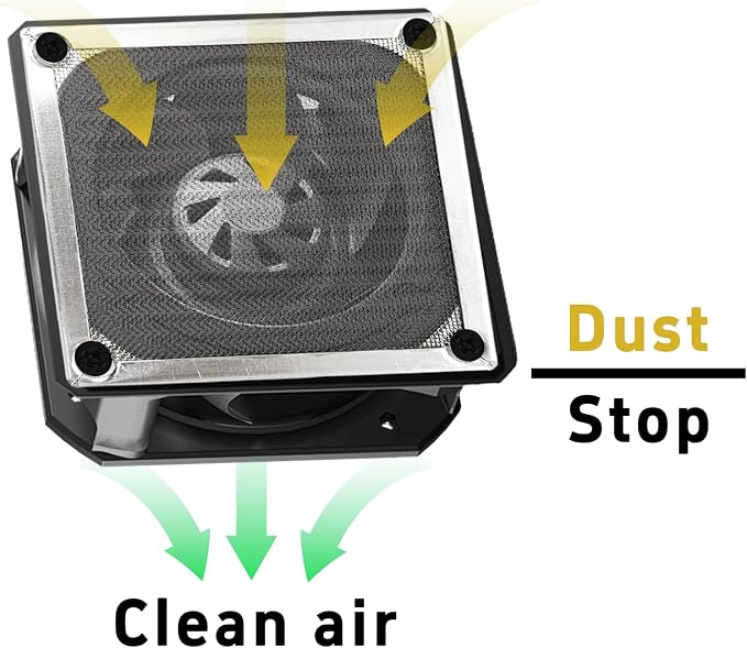 pson 2Pcs 80mm Computer Fan Dust Filter Grill - Image 5