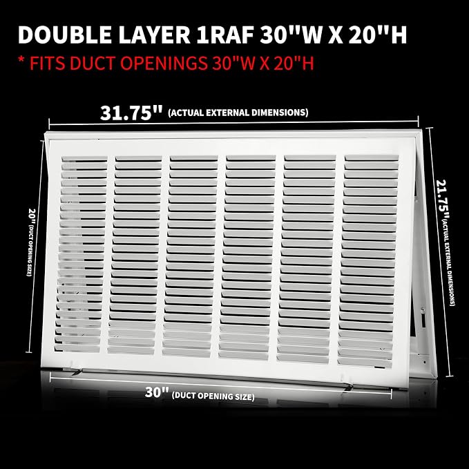 30'' x 20'' Return Air Grille Return Vent Cover - Image 4