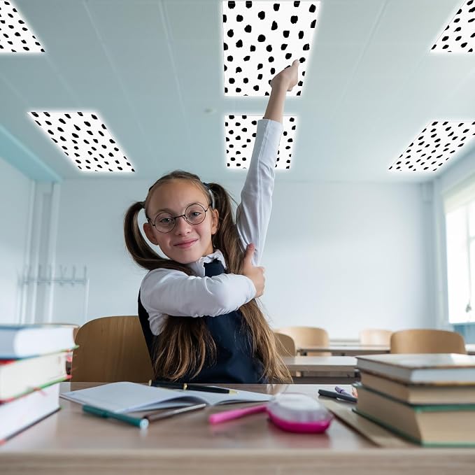 6Pcs Classroom Light Covers for Fluorescent Lights, Magnetic 2x4 FT Ceiling - Image 7