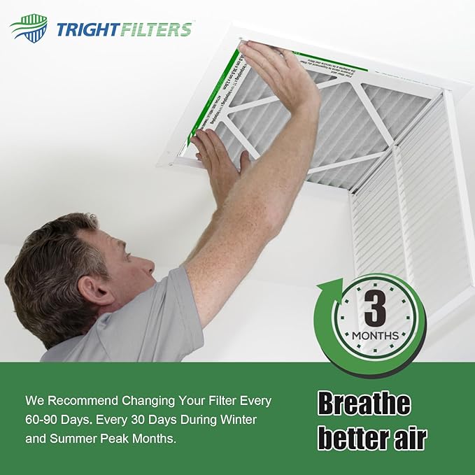 18x18x1 Air Filter 4 Pack, MERV 8 Pleated Dust Defense Air Filters Replacement - Image 6