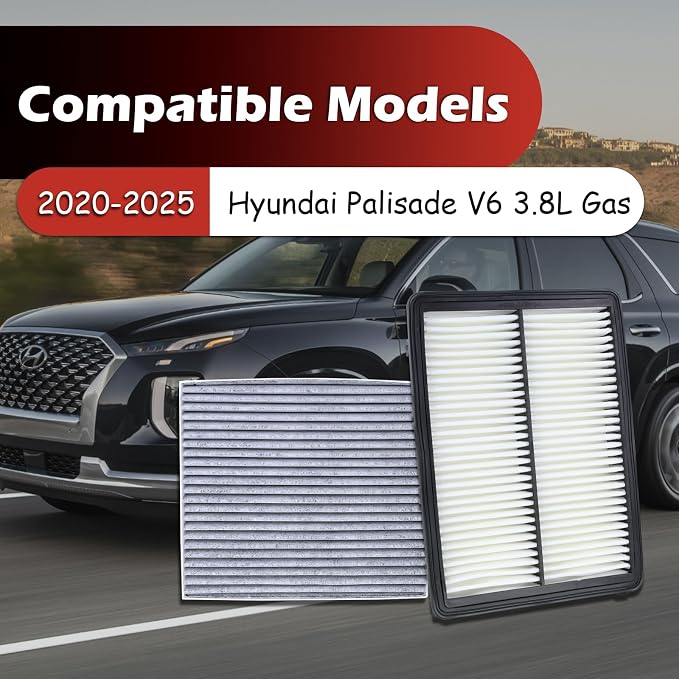 28113-A9100 Engine Air Filter and 97133-S8000 Cabin Air Filter kit Compatible - Image 4