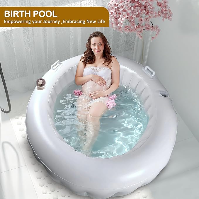TONGTONGF Birthing Pool for Home Births，Premium Birth Tub，The Birthing Tub can Drain Quickly，Nflatable Birthing Pool Suitable for Expectant Mothers and Children to Swim Leisurely