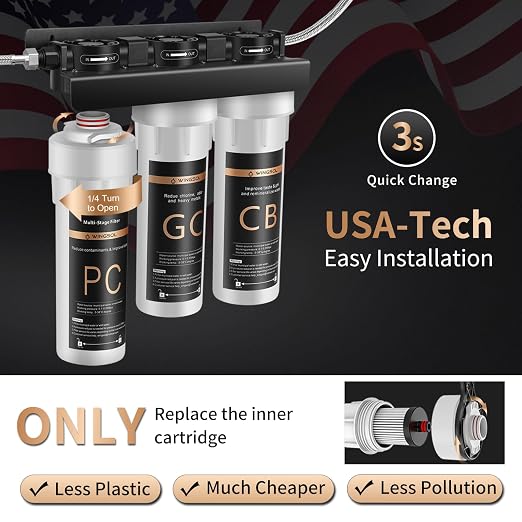 Under Sink Alkaline Water Filter, 9-Layer Water Filter System Reduces Heavy - Image 9