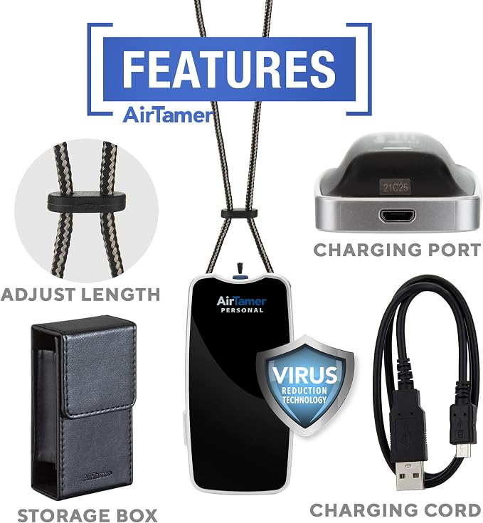 AirTamer A310PMB Personal Rechargeable and Portable Air Purifier Negative Ion - Image 2