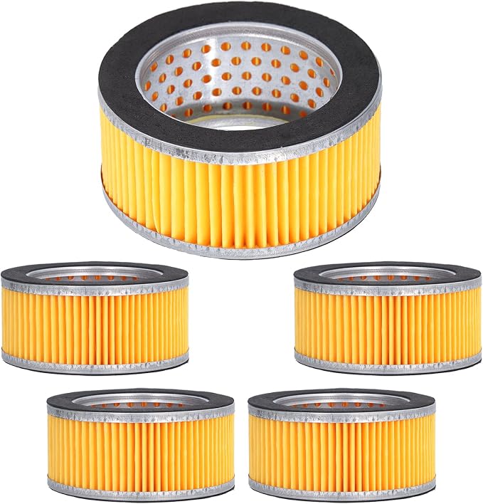 Eujgoov 5Pcs Air Compressor Intake Paper Filter Elements, 4.2x3x2in Piston Type by Eujgoov