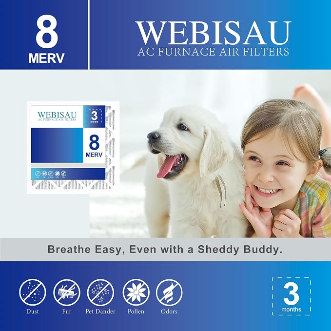12x12x1 Air Filter MERV 8 MPR 600 4Pack Furnace Filters Pleated HVAC AC Furnace - Image 2