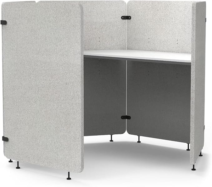 Stand Up Desk Store Noise Reducing Recycled PET 5 Panel Workpod - Image 2