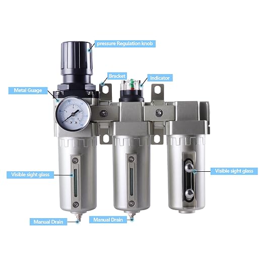 1/2 Inch NPT Industrial Grade Three Stage Air Drying System, Particulate Filter - Image 2