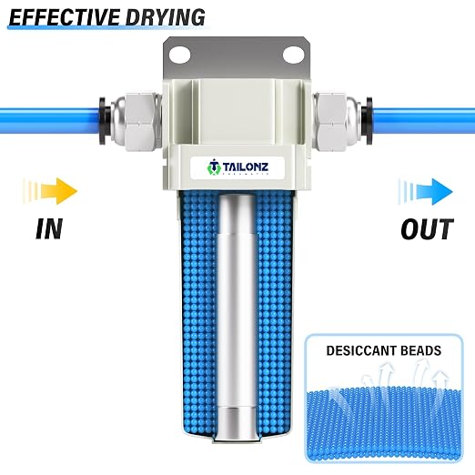 TAILONZ PNEUMATIC 1/2" NPT Industrial Compressed Air Desiccant Dryer, Used - Image 3