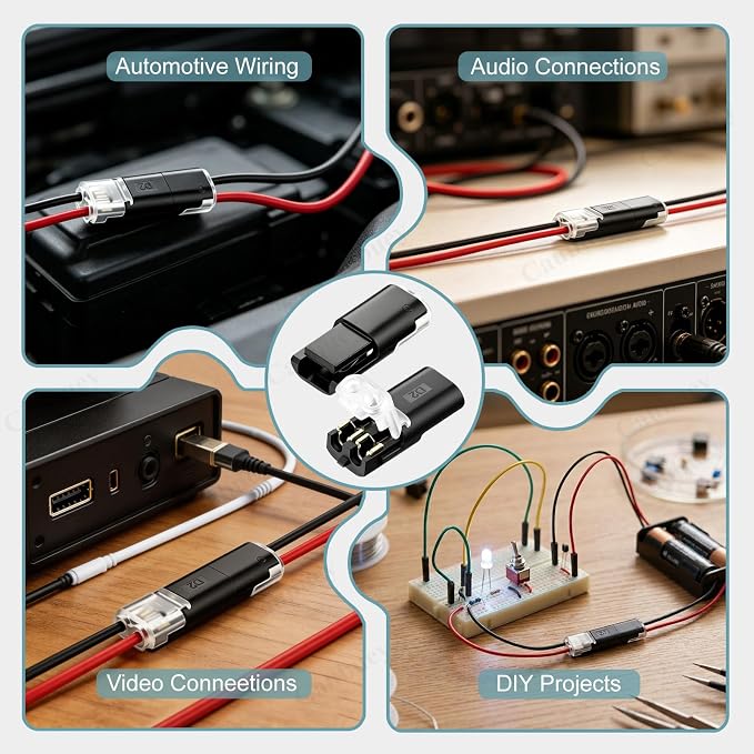 20PCS Quick Connect Wire Connectors, 2 Pin Low Voltage Plug-in Connectors - Image 7