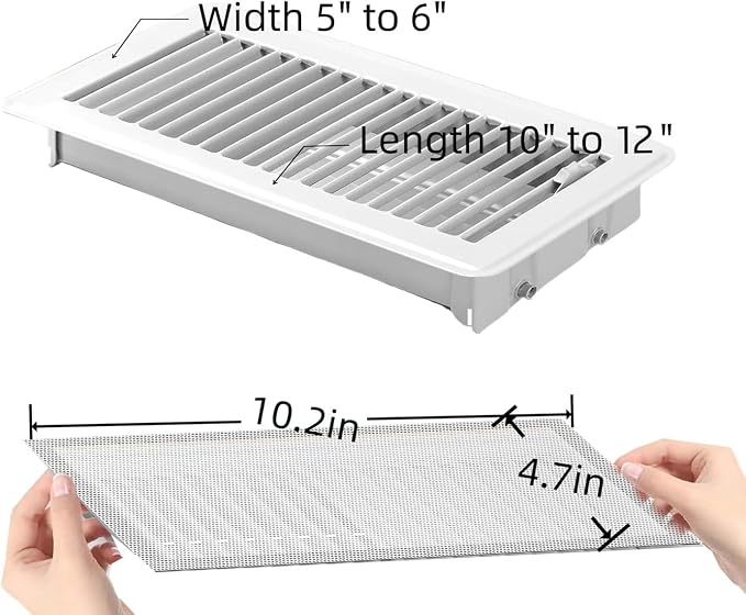 4 PCS White Magnetic Vent Covers- 4x10 Magnetic Air Vent Covers - Image 2