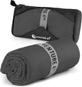 VENTURE 4TH Quick Dry Towel. Microfiber Travel Towel Ideal for Camping, Hiking, Backpacking, Gym. Lightweight & Fast Drying Travel Towels for Body. Compact & Easy to Pack - Charcoal Large