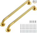 Grab Bars for Shower, 2 Pack 20-Inch Anti Slip Shower Handles for Elderly, Safety Shower Grab Bar, Stainless Steel Handicap Grab Bars for Bathroom,Toilet (Gold, 1" Diameter)