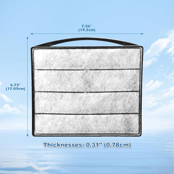 TARARIUM Turtle Tank Filters Material 5PCS Low Water Level Filters Replacement - Image 4