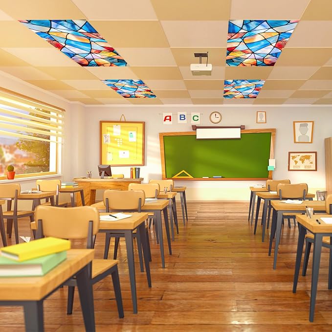Outus 6 Pcs Fluorescent Light Cover Classroom Lighting Cover - Image 7