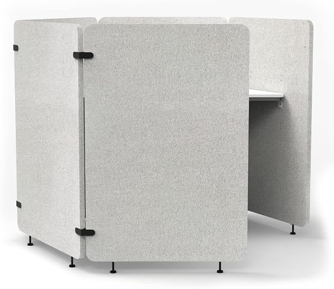 Stand Up Desk Store Noise Reducing Recycled PET 5 Panel Workpod - Image 4
