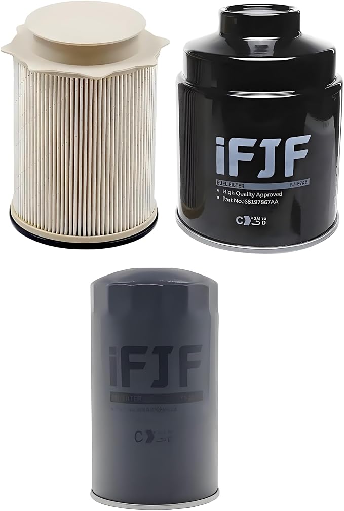 iFJF 68197867AA 68157291AA Fuel Filter and 5083285AA Oil Filter Replacement by iFJF