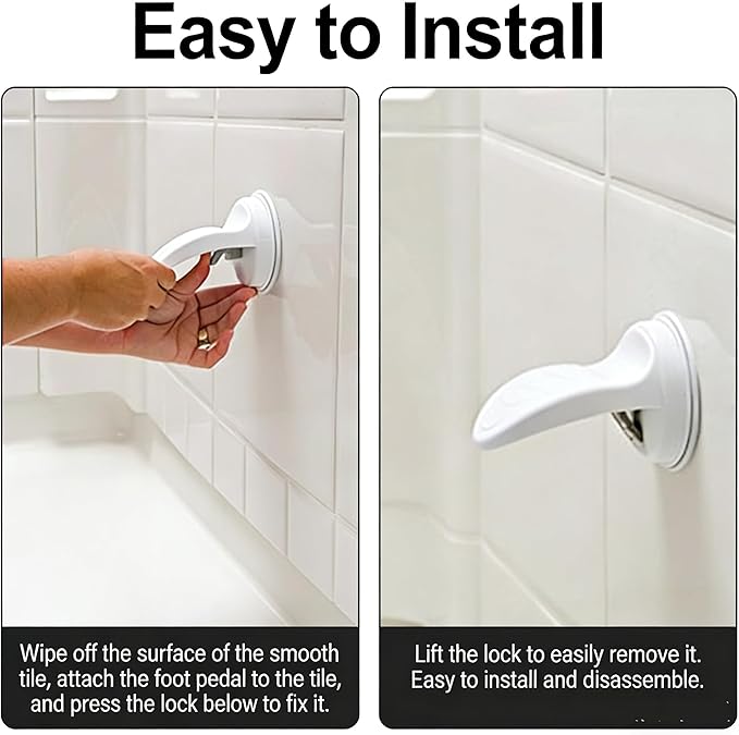 Shower Foot Rest for Shaving Legs with Strong Suction Cup Non-Slip Shower Step for Smooth Surface Bathroom Support Shaving Foot Rest Pedal