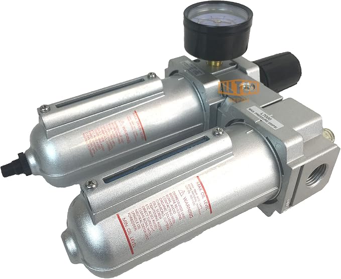 1/2" NPT HEAVY DUTY Compressed Air In Line Filter Regulator Lubricator Oiler - Image 3