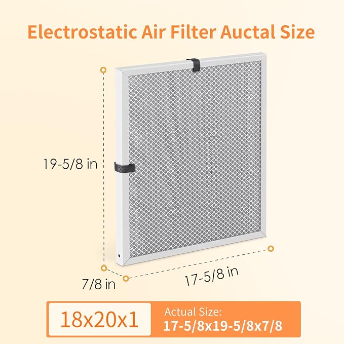 2-Pack 18x20x1 MERV 8 Reusable & Washable Electrostatic Air Filters - Image 2