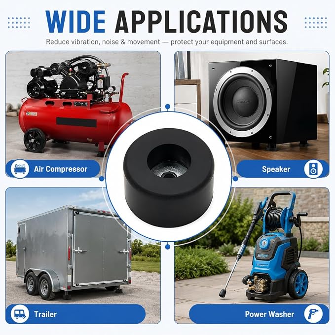 4 Pcs 192310GS Air Compressor Rubber Feet Anti Vibration Foot Pads | Compatible - Image 9