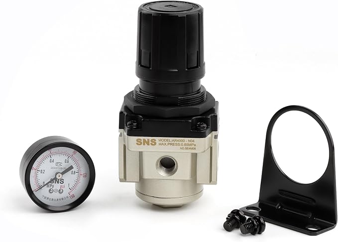 SNS AR4000-N04 Female Thread 1/2 NPT Air Pressure Regulator 0-150 PSI Adjustable - Image 7