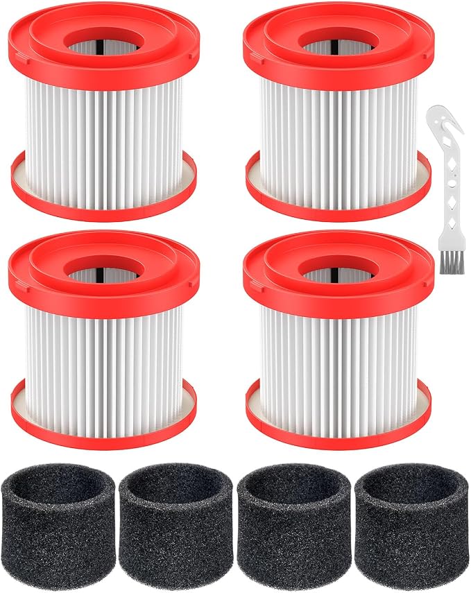 4 Pack 49-90-1900 Wet Dry Vacuum HEPA Filter Replacement Compatible by Cabiclean