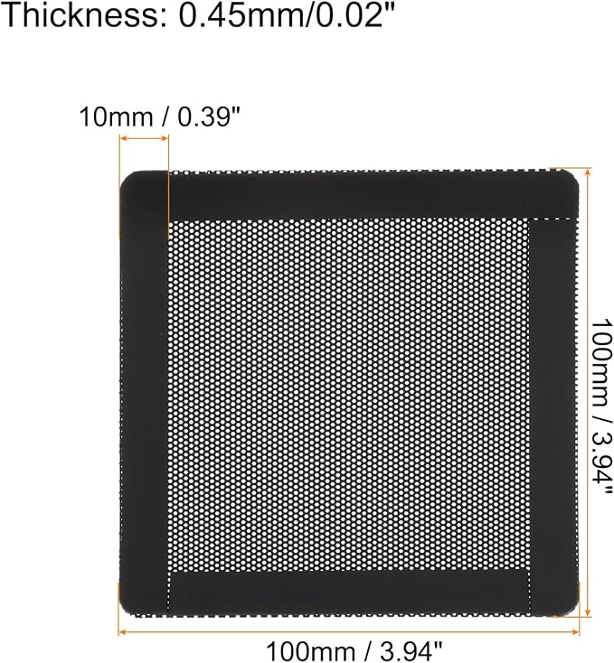 MECCANIXITY 3PCS PC Dust Filter, 100x100mm Magnetic Frame PVC Computer Case - Image 2
