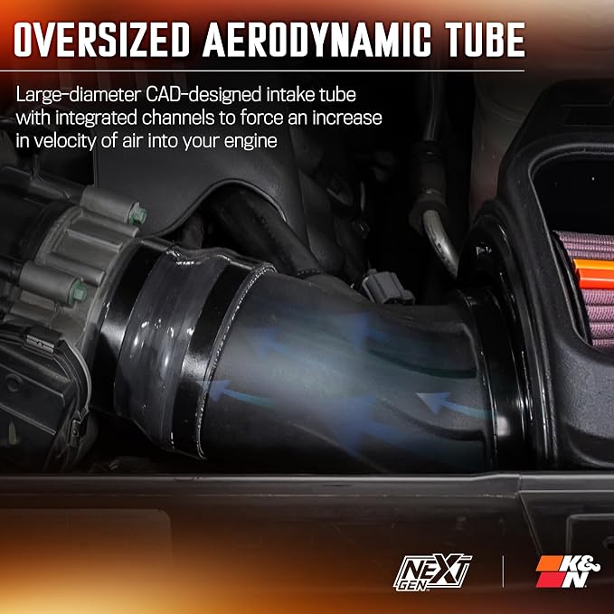 K&N NextGen Cold Air Intake System: High-Flow Cotton Filter: Compatible - Image 7