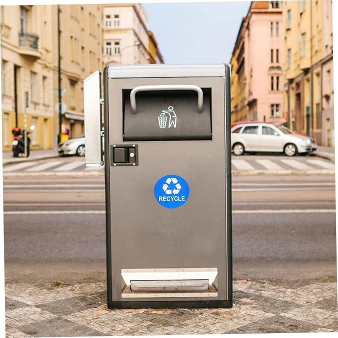 NUOBESTY 8pcs Recycle Sticker for Trash Can Waste Sorting Decals PVC Material - Image 8