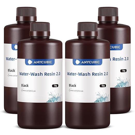 ANYCUBIC Water Washable 3D Printer Resin 2.0 Bundle, 405nm High Precision by ANYCUBIC