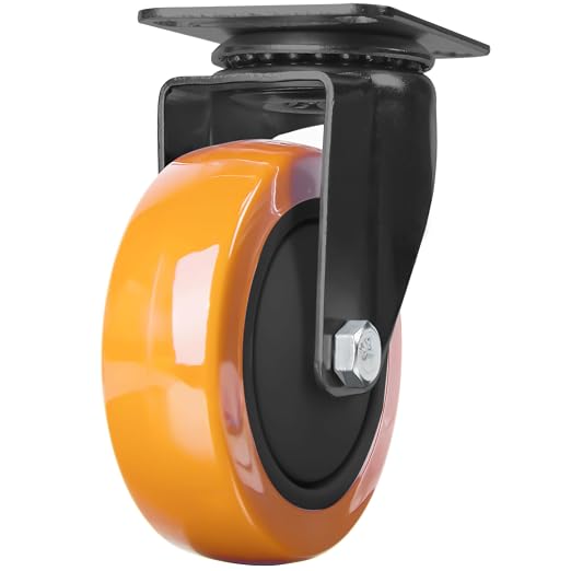 Finnhomy 4” Inch Swivel Casters Wheels Set of 4 Plate Casters Heavy Duty - Image 6