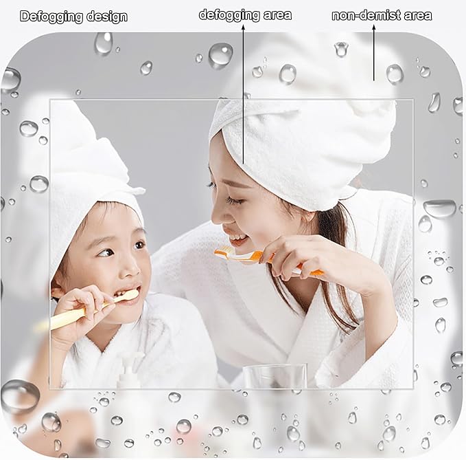 Bathroom Mirror, Dimmable LED Vanity Mirror Half Circle, Illuminated Mirror - Image 4
