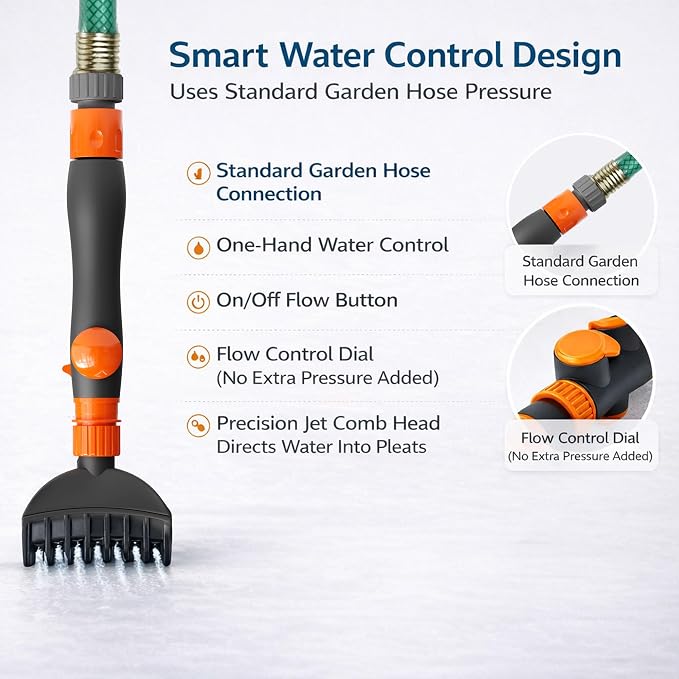 Concy Pool & Spa Cartridge Filter Cleaner – 7-Jet Comb Cleaning Wand - Image 5