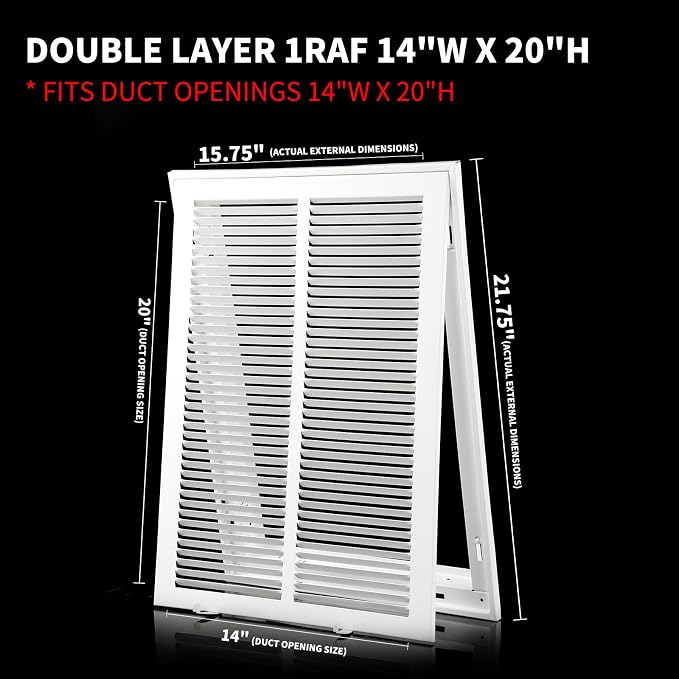 14x20 Return Air Grille Return Vent Cover - Image 5