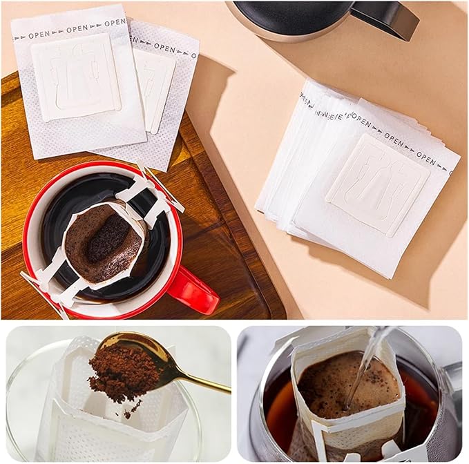 50/100 Pcs Coffee Filter Bags Disposable Drip Coffee Paper Pack Portable - Image 3