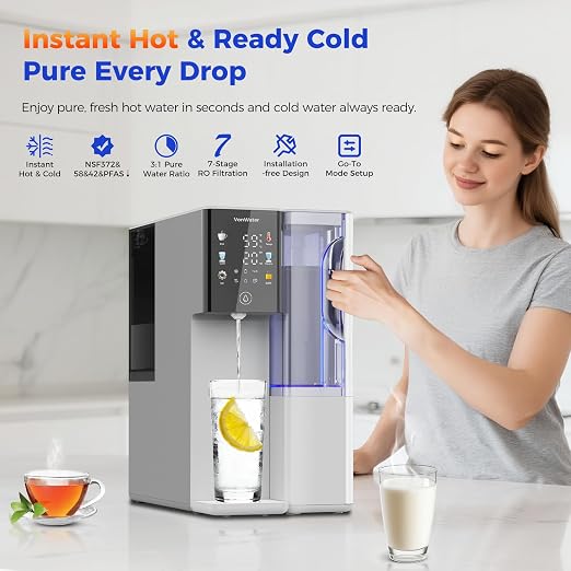 C5 Countertop Reverse Osmosis Water Filter, Hot and Cold RO System-3s Instant - Image 3