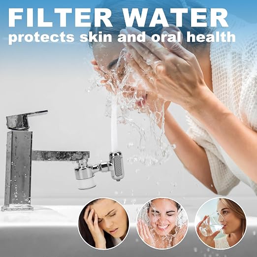 Sink Water Filter Faucet, 360 ° Rotating Kitchen Faucet Water Purifier - Image 7