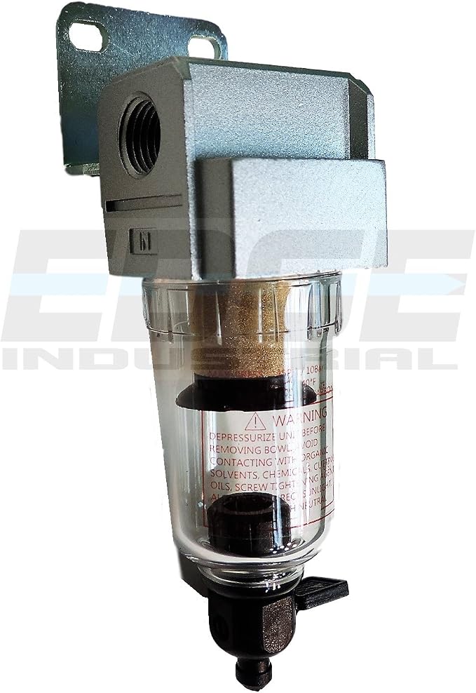 COMPRESSED AIR IN-LINE MINI PARTICULATE FILTER / WATER TRAP, 1/4" NPT, 5 MICRON by Unknown