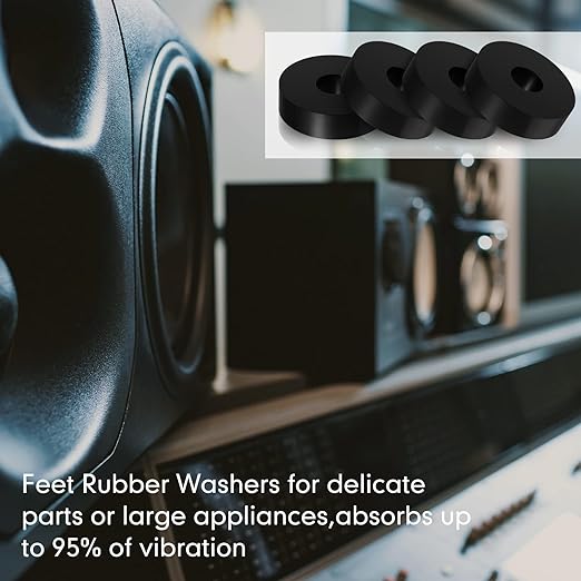 Treela Rubber Isolation Pads Thick Rubber Washers 1.5 Inch OD 0.5 Inch ID 0.4'' - Image 6
