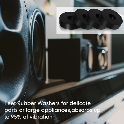 32 Pcs Rubber Isolation Pads Thick Rubber Washers 1.5 Inch OD 0.5 Inch ID 0.4'' - Image 5