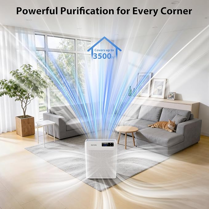 Air Purifier for Home Large Room Up to 3500 Ft², Smart WiFi App Control Air - Image 4