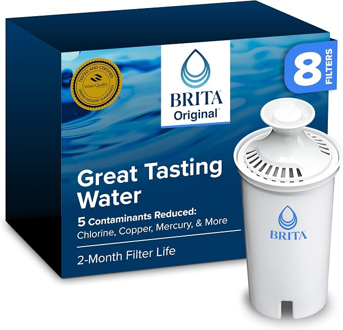 Brita Standard Water Filter for Pitchers and Dispensers, Cadmium and Mercury by Brita