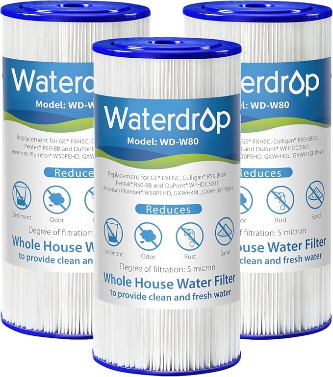 Waterdrop W50PEHD Whole House Water Filter, Replacement by Waterdrop