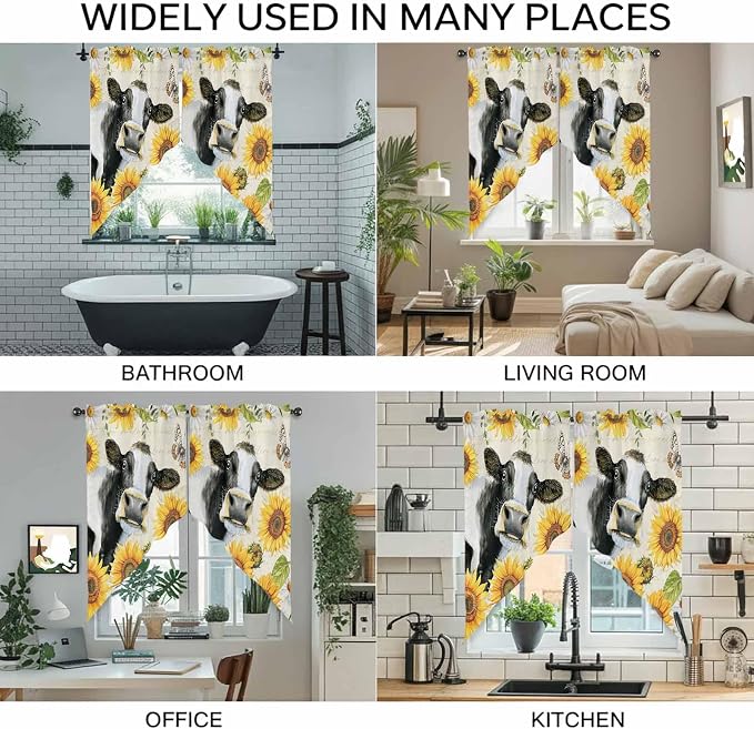 Yellow Sunflowers Swag Valances - Image 9